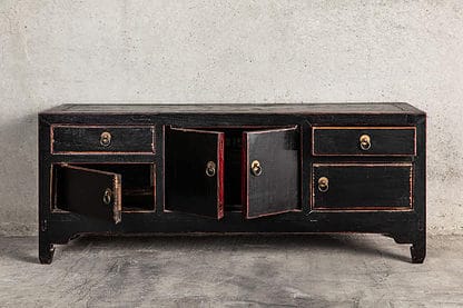 Antique oriental TV cabinet (c.1920)-AM01014-Drawers