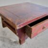 Table à thé ancienne de couleur bois naturel restaurée à la main (Chine, vers 1840).