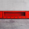Antique red TV cabinet (c.1900)-AM01019-Frontal