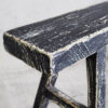 Ancien banc noir en bois d'orme massif (vers 1870)