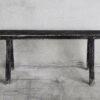 Ancien banc noir en bois d'orme massif (vers 1870)