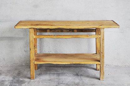 Antique wood console table