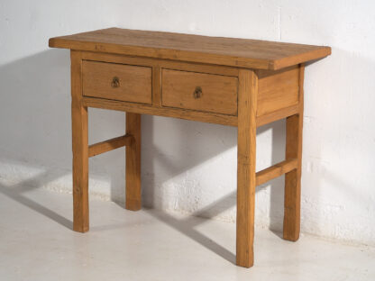 Consola de madera antigua maciza para recibidor