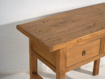 Wooden Console Table in Reclaimed Solid Elm Wood - Image 3