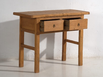 Consola de madera antigua maciza para recibidor