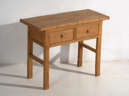 Consola de madera antigua maciza para recibidor