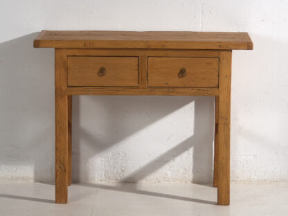 Consola de madera antigua maciza para recibidor