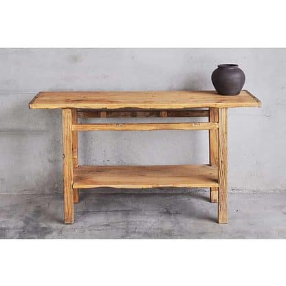 Antique wood console table