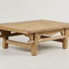 Mesita auxiliar antigua de madera maciza de olmo de estilo asiático (c.1870).