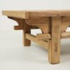 Mesita auxiliar antigua de madera maciza de olmo de estilo asiático (c.1870).