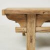 Mesita auxiliar antigua de madera maciza de olmo de estilo asiático (c.1870).