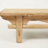 Mesita auxiliar antigua de madera maciza de olmo de estilo asiático (c.1870).