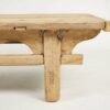 Mesita auxiliar antigua de madera maciza de olmo de estilo asiático (c.1870).