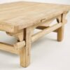 Mesita auxiliar antigua de madera maciza de olmo de estilo asiático (c.1870).