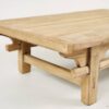 Mesita auxiliar antigua de madera maciza de olmo de estilo asiático (c.1870).