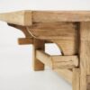 Mesita auxiliar antigua de madera maciza de olmo de estilo asiático (c.1870).