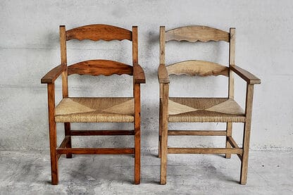 Set of two antique wooden chairs (Mallorca c.1920)