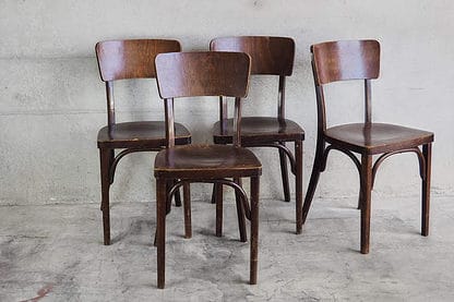 Set de 4 sillas de bar Thonet (c.1900)