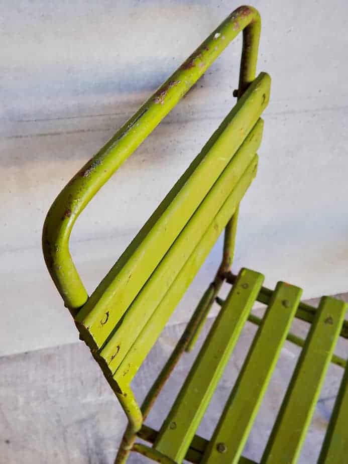 Chaise de jardin vintage verte c.1960