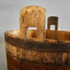 Antique oak wood bucket used during the grape harvest (France, c.1950).