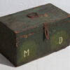 Cofre de madera verde antiguo (c.1910) #4