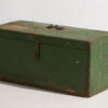 Green Wooden Small Antique Chest (c.1910) #6 - Image 5