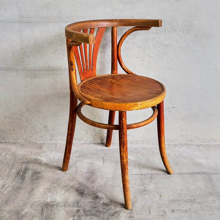 Silla antigua de madera Thonet (c.1900)