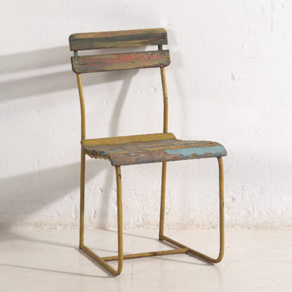 Silla vintage amarilla de jardin (c.1960) #6