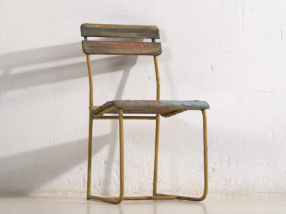Silla vintage amarilla de jardin (c.1960) #6