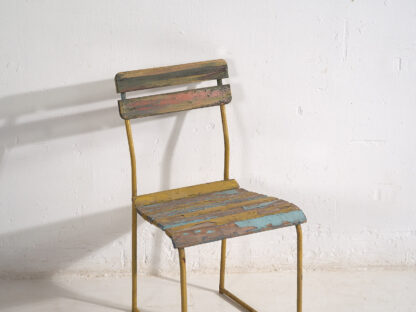 Silla vintage amarilla de jardin (c.1960) #6