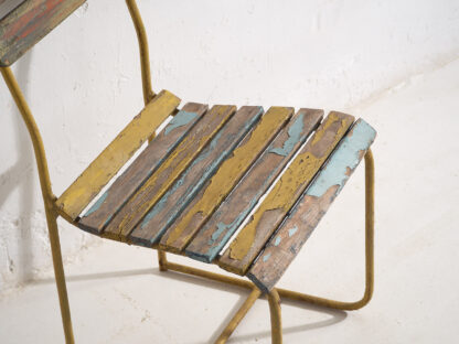 Yellow vintage garden chair (c.1960) # 6 - Image 4