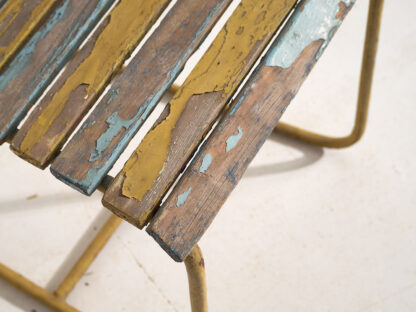 Yellow vintage garden chair (c.1960) # 6 - Image 5