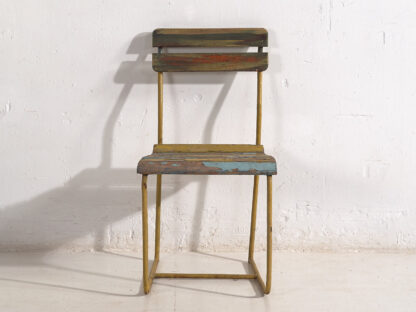 Silla vintage amarilla de jardin (c.1960) #6