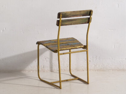 Silla vintage amarilla de jardin (c.1960) #6