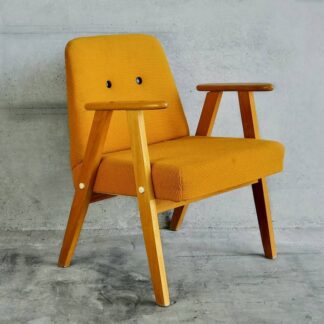 Vintage armchair upholstered in natural wool c.1950