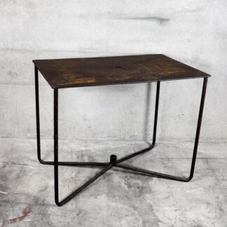 Vintage Rectangular Metal Outdoor Table (France, c.1950)
