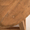 Mesa redonda auxiliar de madera antigua maciza