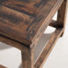 Table d'appoint carrée en bois massif ancien – Image 4