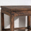 Table d'appoint carrée en bois massif ancien – Image 5