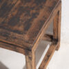 Table d'appoint carrée en bois massif ancien – Image 10