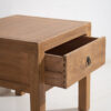 Table de chevet carrée en bois d'orme ancien – Image 5