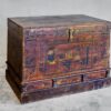Antique Chinese chest with original floral illustrations from the Imperial Chinese period (China, c.1840).
