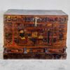 Antique Chinese chest with original floral illustrations from the Imperial Chinese period (China, c.1840).