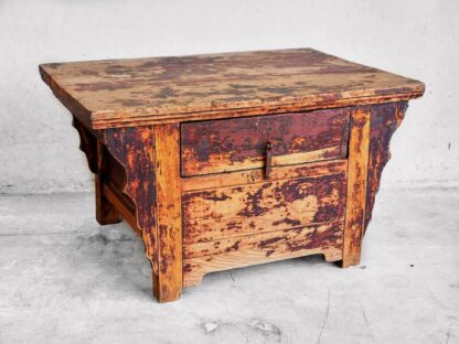 Antique Chinese side table with original drawer and dovetail assembly (China, c.1900)