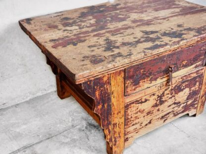 Antique Chinese side table with original drawer and dovetail assembly (China, c.1900)