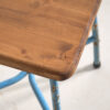 Industrial Style Wood and Metal Stool 50 cm High (France, c.1950) - Image 4