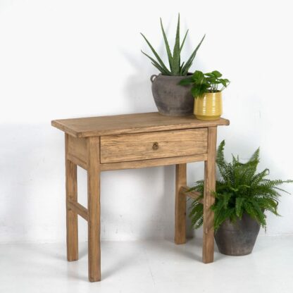 Consola de madera antigua de olmo para recibidor