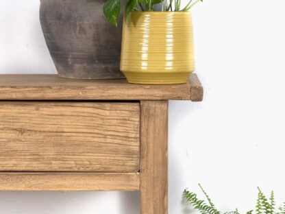 Consola de madera antigua de olmo para recibidor