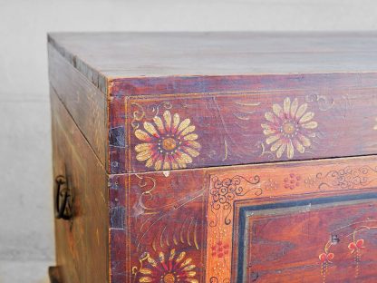 Antique Chinese Chest with Floral Illustrations (c.1890)