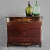 Cajonera con marquetería original vintage de madera de cerezo (c.1940)